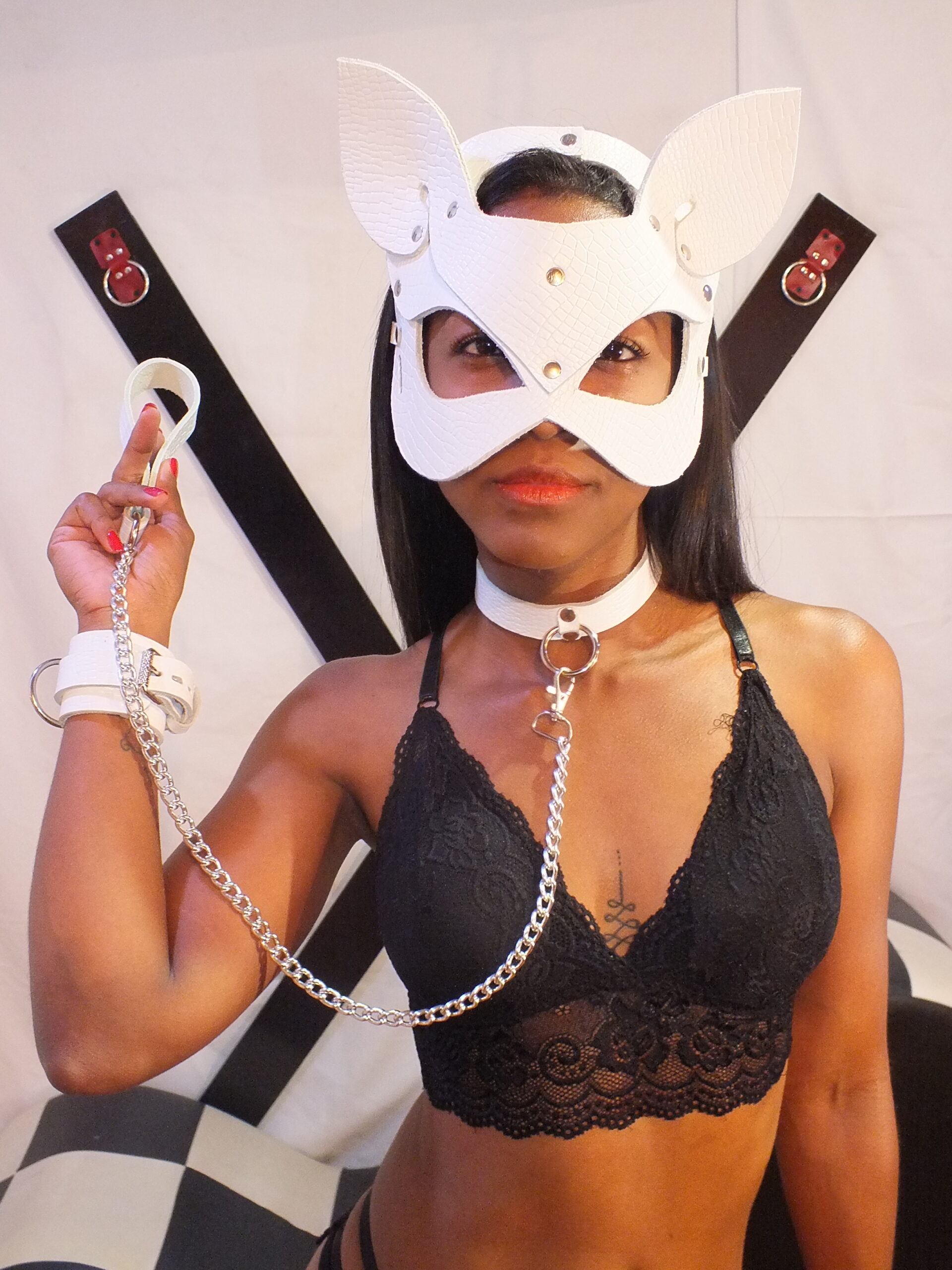 kit de cuero gatita banca sexy